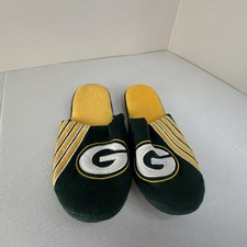 NFL Green Bay Packers Stripe Logo Dot Sole Slippers Size Large by FOCO Gameday 