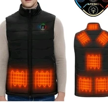 KOVNLO Heated Vest Men Smart Controller With Lights-out Design Electric Small Sz