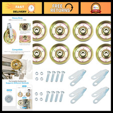 Heavy Duty 3" Garage Door Pulley Kit, 200LB Load, 8 Sheaves, Clevis Forks  Bolt