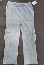 NWT FOREVER 21 Size Large Women's Heather Gray Cargo Sweatpants
