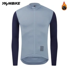 Men Winter Cycling Jersey Thermal Fleece Bicycle Jacket 5-15°C MTB Road Bike Top