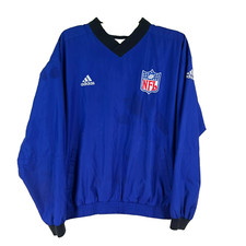 Vintage adiddas Pro Line NFL Official Pullover Windbreaker Jacket Mens M Blue