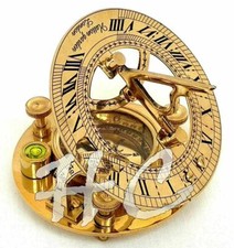 Lotto di 5 pezzi bussola meridiana 3" ottone nautica polacca marina...