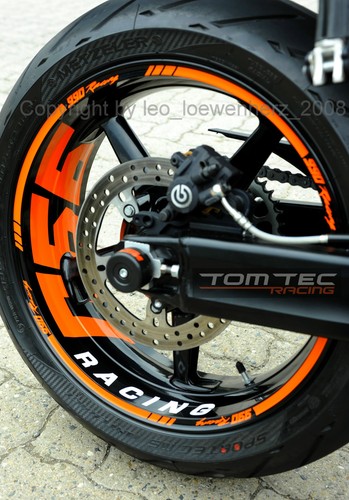 Aufkleber Felgenaufkleber Supermoto KTM SuperDuke SD Duke 990 R SMT SM SMR - Picture 5 of 8