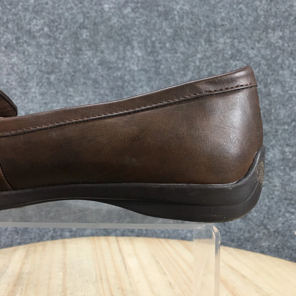 Yuu Zapatos Para Mujer 7 M Panadero Informal Sin Cordones Mocasines Planos Marrón Imitación Cuero Foto 3 de 4