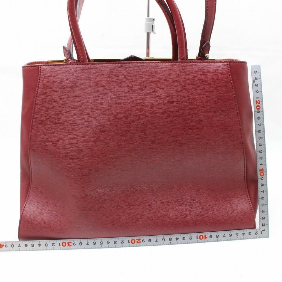 Fendi Burgundy Leather 2 Jours 2way 868399 - image 6