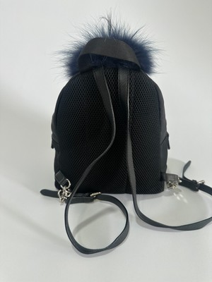 FENDI Black Nylon and Leather Monster Eyes Mini Backpack Bag In Excellent Fendi Black Nylon and Leather Monster Eyes Backpack Fendi  main image 3