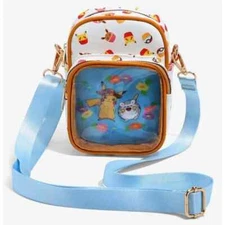 Pokemon Eevee & Pikachu Cupcakes Floral Crossbody Pin Bag Purse