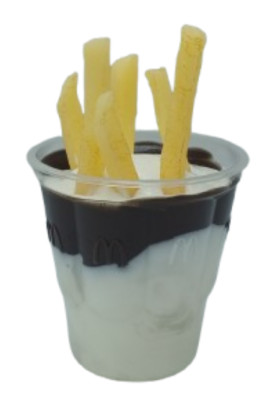 Display Faux Food Prop McDonalds Sundae With Suspended Fries New