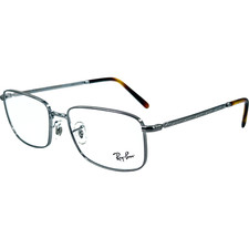 Ray Ban RB3717V Mens Metal Eyeglass Frame 2501 Polished Gunmetal 57-18 w Case
