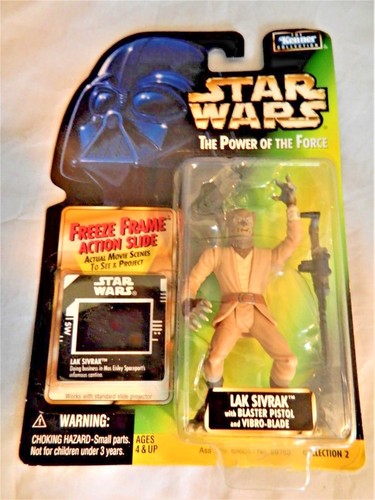 Star Wars Power of the Force POTF2 Freeze Frame Lak Sivrak Blaster Vibro-Blade