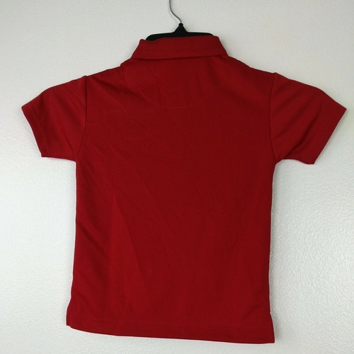 Chaps Polo Shirt XXS 4/5 Boys Schoolwear Red UPF50+ Moisture Wick Top NWT - Picture 8 of 10