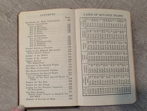 1942 POCKET PRAYER BOOK Manual of Catholic Devotions Father Lelen 4.5"x2.75"x.5" - Picture 6 of 12