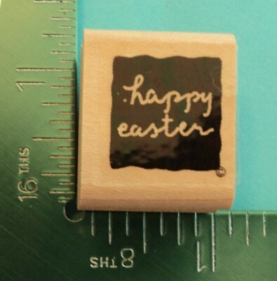 HAPPY EASTER Saying Rubber Stamp by Close To My Heart  Reverse Image
