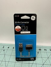 GE USB to 30 Pin Connector New Ultra Charge Sync Cable Pc Or Mac 9 Feet