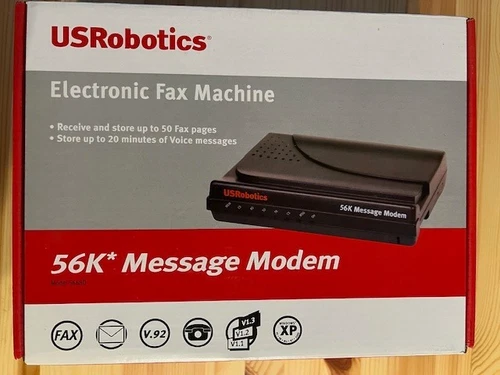 USRobotics 56K Message Modem Electronic Fax Machine