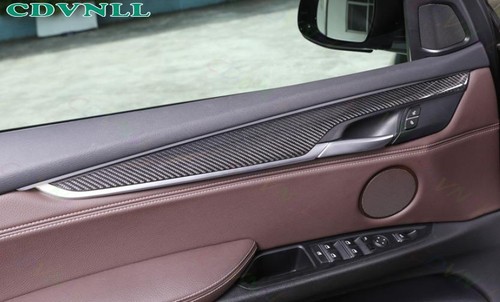 For BMW X5 X6 F15 F16 2014-2018 Dry Carbon Fiber Interior Door Panel Strip Cover - Picture 9 of 10