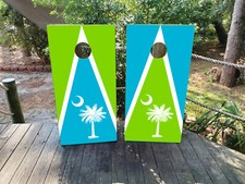 FADEPROOF Cornhole Board Wraps Laminated / South Carolina State Flag /