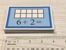 Addition Facts Ten Frame Cards - 56 Dry Erase Laminated Card - Kindergarten