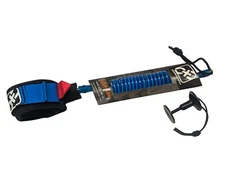 Ocean & Earth  Bodyboard Blue Basic Coil Wrist Body board Leash With Leash Plug 