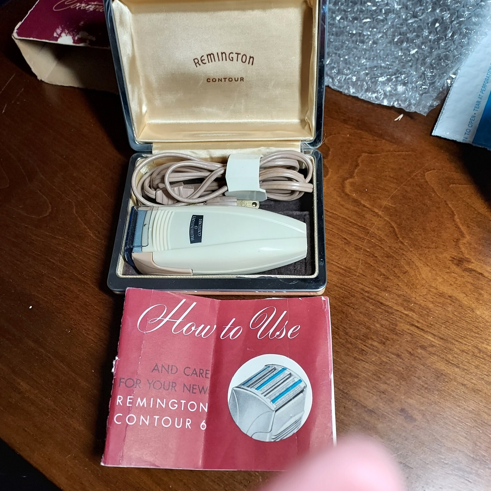 VTG Remington Contour 6 Model Gray Electric Shaver w/Case, Instructions, AND Box eBay