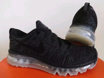 WMNS NIKE FLYKNIT MAX BLACK-BLACK-DARK GREY-ANTHRACITE SZ W 6.5 [620659-010]
