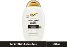 OGX Coconut Milk Nourishing Shampoo Hydrating for Dry Hair, Sulfate Free 385ml 15.69 per litre