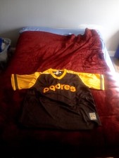 San Diego Padres Mens 2XL Brown Majestic Cooperstown Classic Cool Base Jersey
