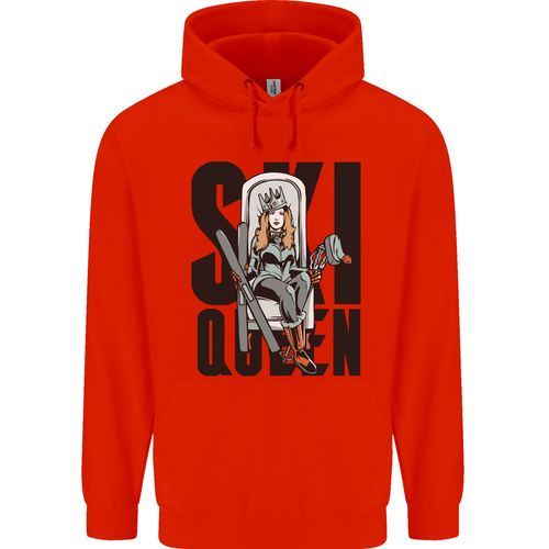 Ski Queen Funny Skiing Childrens Kids Hoodie - Picture 18 of 68