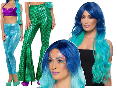 Red Wig for Hair Accessory Fancy Dress Mermaid withShells 