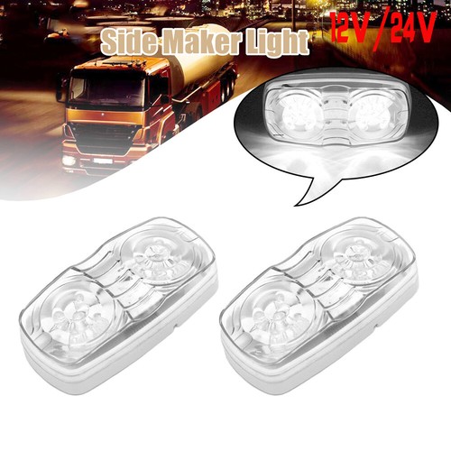 2X 10 LED Side Marker Amber Indicator Light Bullseye 2x4 Inch Truck Trailer AU - Foto 9