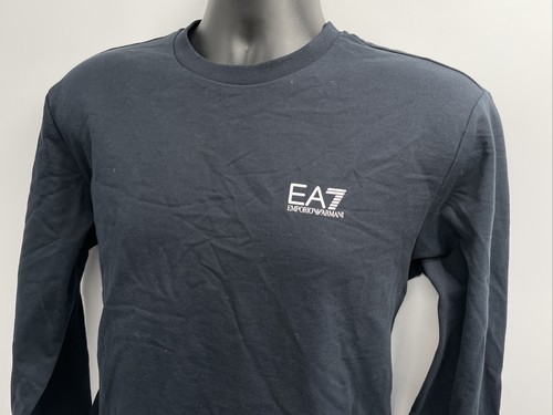 EA7 Emporio Armani Men's Cotton Fundamental Sporty Navy Blue Sweatshirt Size L - Picture 6 of 12