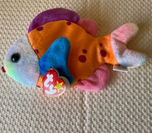 Ty 1999 Beanie Baby- Lips The Fish, NEW, carefully stored, Original Owner