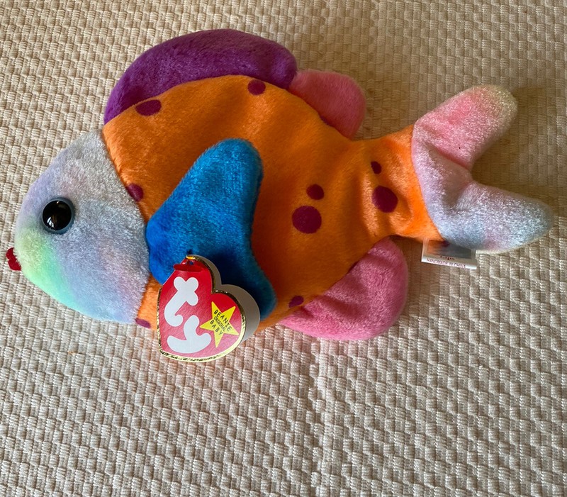 Ty 1999 Beanie Baby- Lips The Fish, NEW, carefully stored, Original Owner