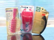 Vtg 1989 Goody Finishing Hair Brush  Stretch Comb  1987 Clincher Comb Lot