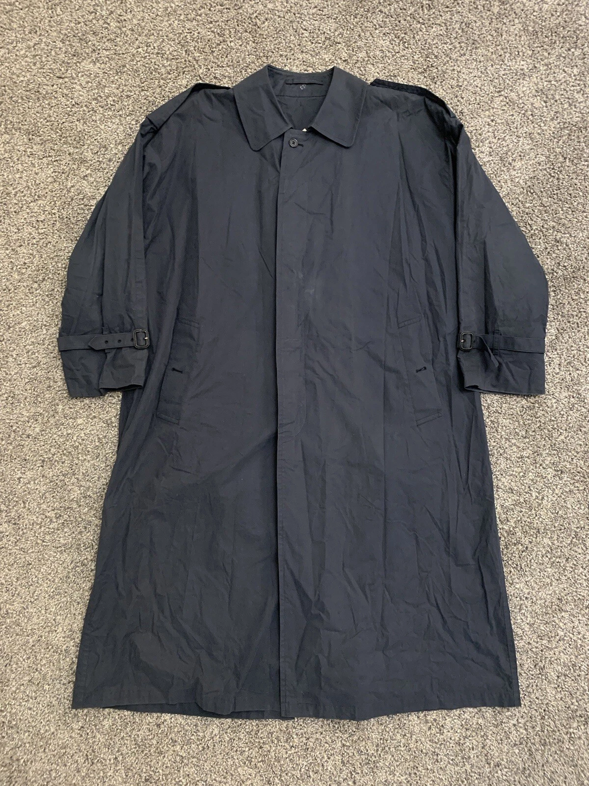 Giacca cappotto vintage Burberry LONDRA blu cotone trench tg 44 regular anni 90 uomo