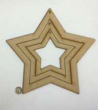 Wreath 2 x Star Ring or BLANK Board plaque wall art artist Wooden MDF