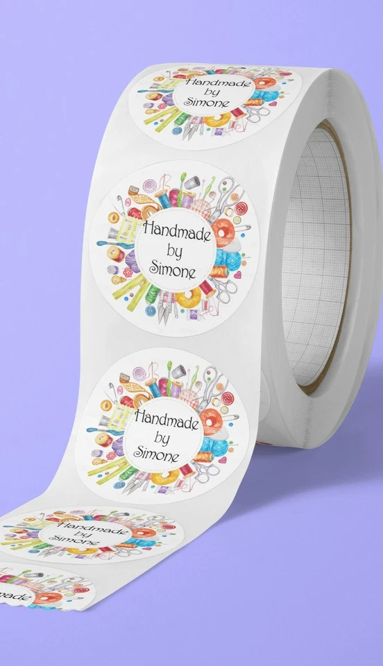 MOMMY KNOWS BEST Personalised handmade by Customised sewn by sticker label packaging sewing craft