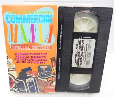 VHS Johnny Legend Presents Commercial Mania Special Edition Weird Wacky Classic