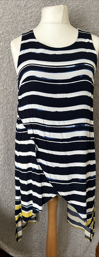 FOIL Clothing Navy White Stripe Ring The Changes Tabard Summer Holiday UK8 BNWT - Picture 2 of 13
