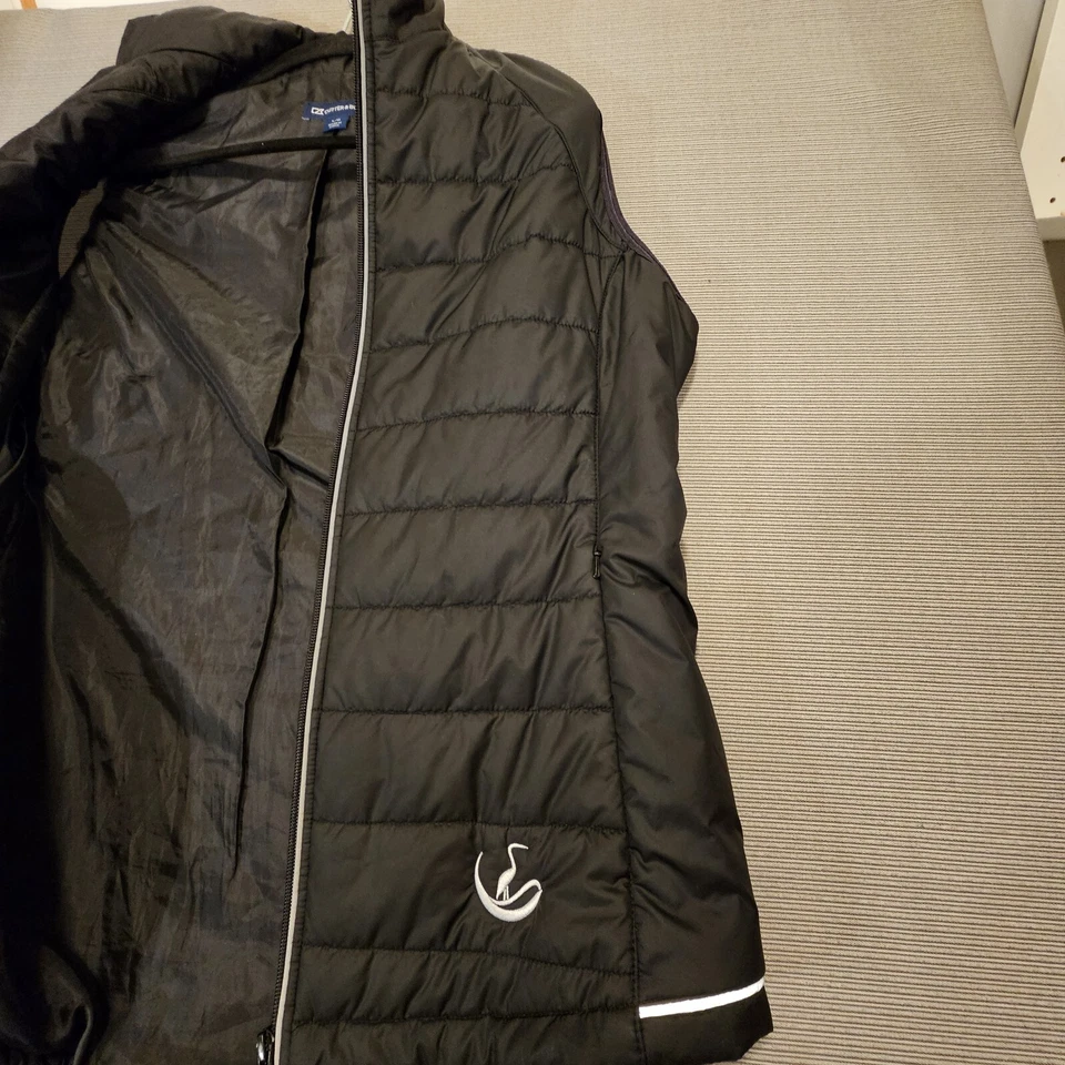 Cutter & Buck Puffer Vest Lightweight Quilted Full Zip Black Large - Image 3 of 4