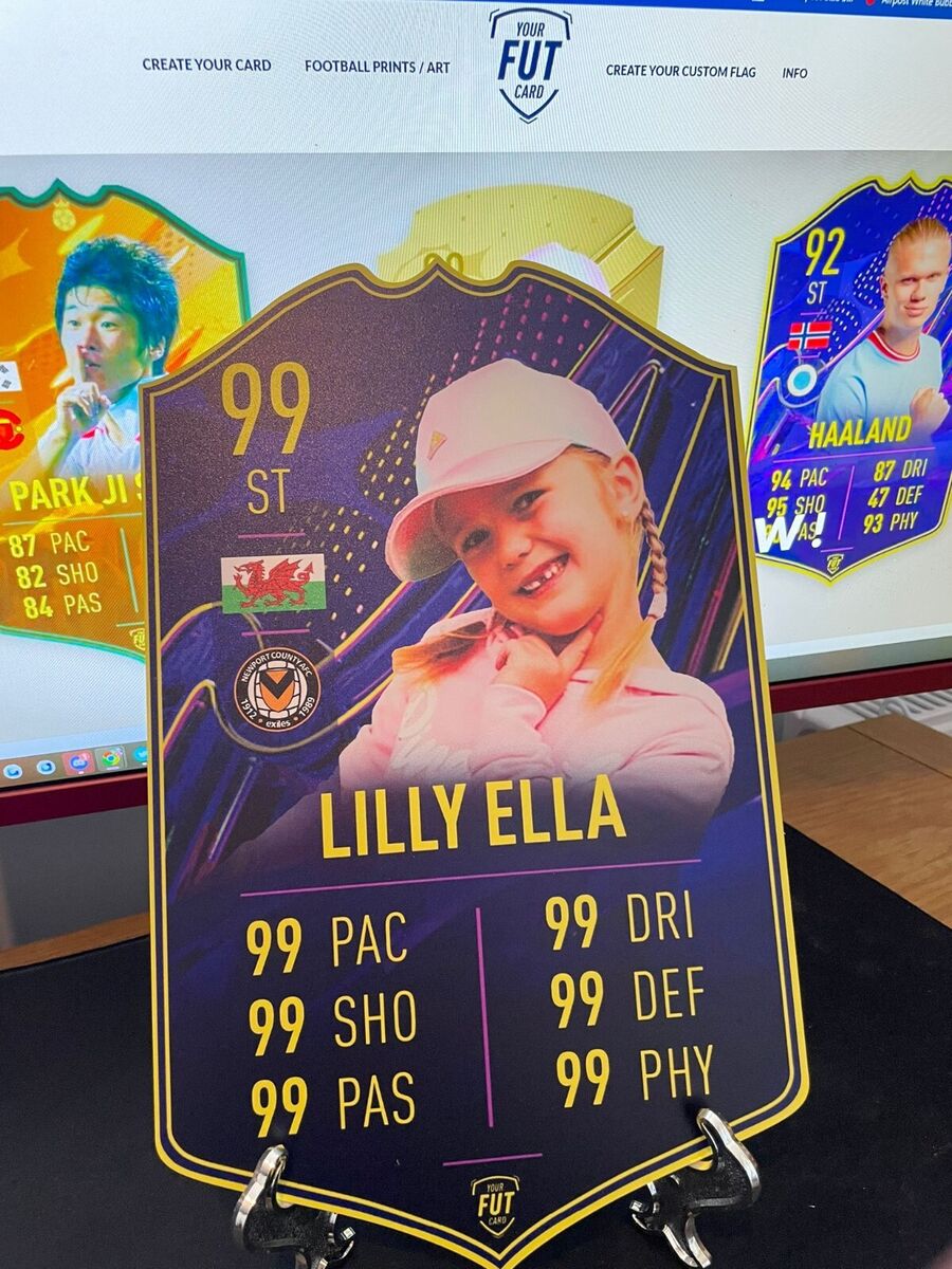 Personalised Fifa Ultimate Team Card, FUT 23 Custom Printed Foamex