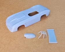 ABS-LIKE RESIN 3D PRINTED 1/25 1963 CORVETTE ROADSTER DRAG BODY SUPER GAS COMP