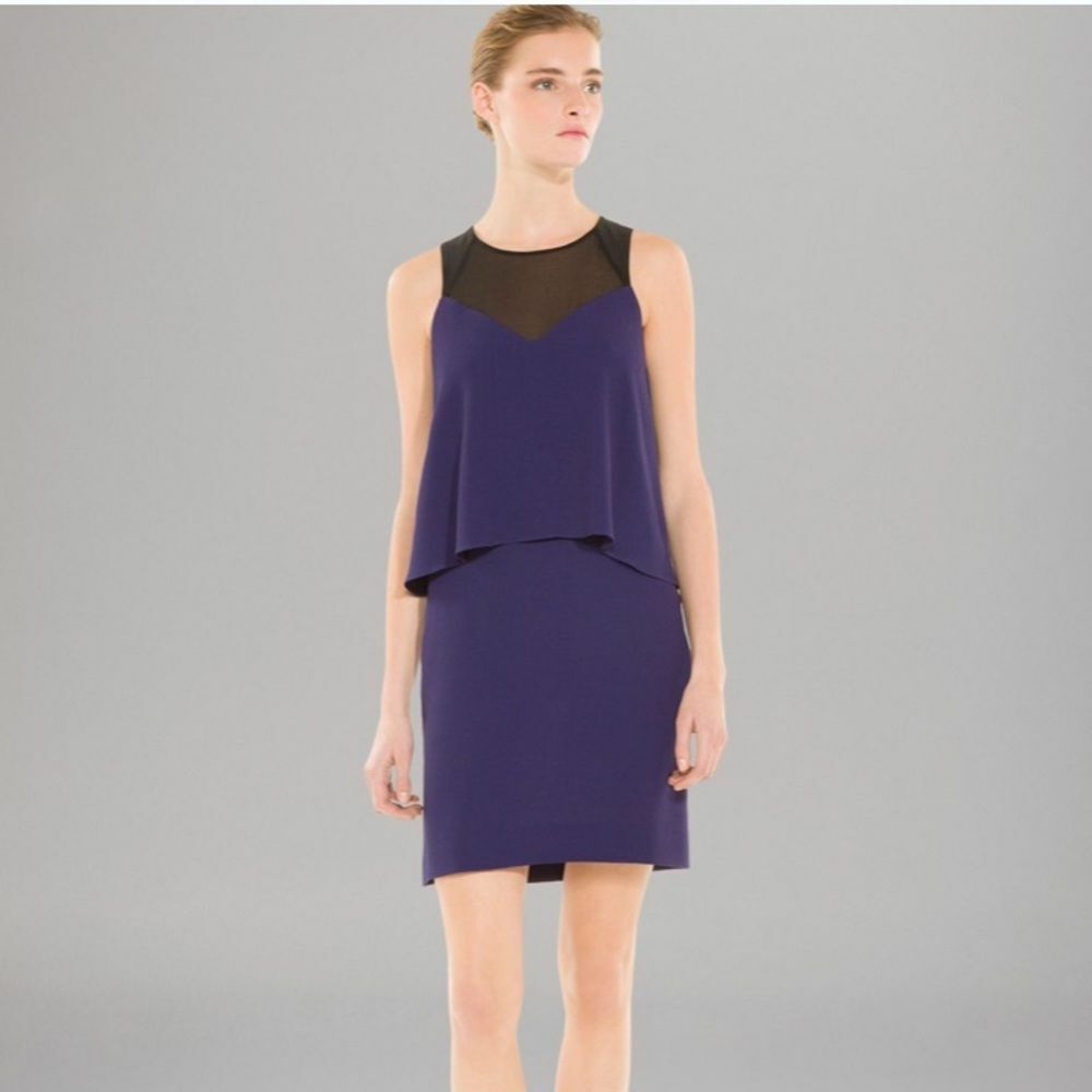 NWT Sandro Paris Remy Marine Blue Mini Dress Size 3/Large MSRP