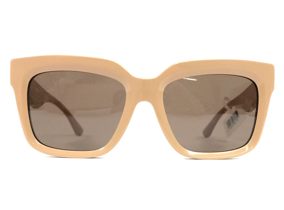 Gafas de sol Burberry B4419 3990/73 montura cuadrada beige gruesa con lentes marrón oscuro Foto 2 de 4