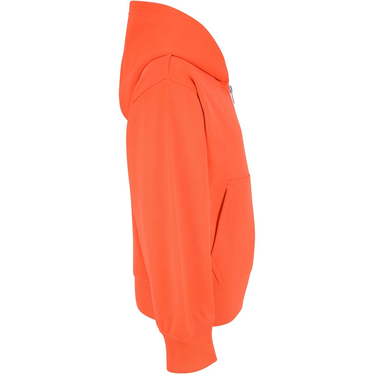 Kids Girls Unisex Plain Fleece Neon Orange Hoodie Zip Up Style Zipper 2-13  Years