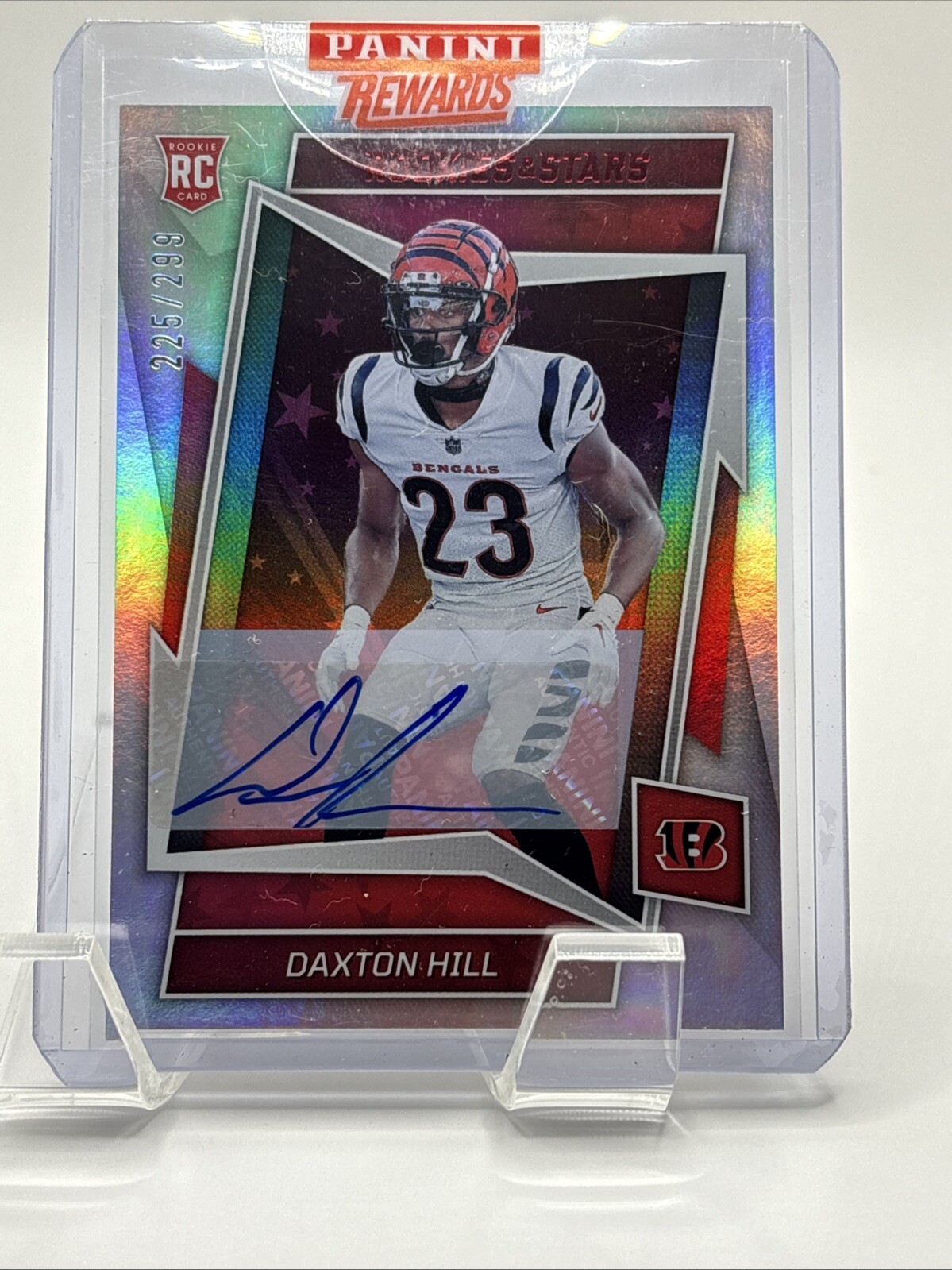 RARO 225/299 Auto RC No. Panini Dax Hill 182 2022