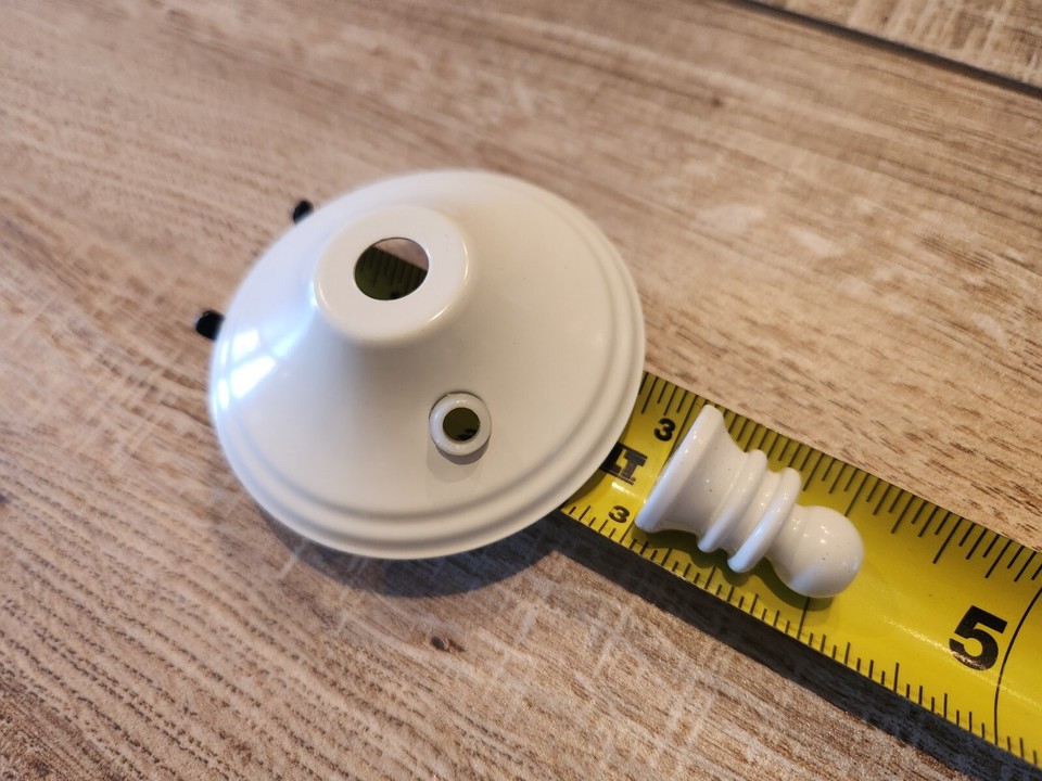 Hunter Ceiling Fan parts white end cap finial nut glass bowl light