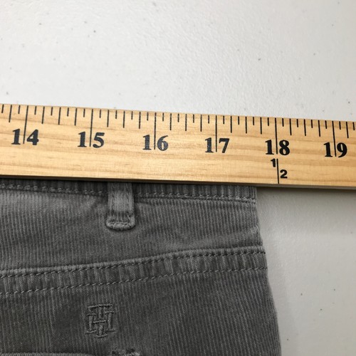 Tommy Hilfiger Womens Pants 12 Gray Corduroy Flat Front Pockets Casual Workwear - Picture 4 of 18