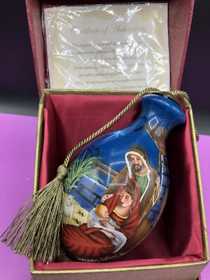 Ne' Qwa Art ''Our Savior Is Born'' 2021 Ornament 6.5'' Signed Marcello Corti - COA